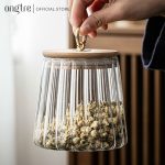 Lọ Thuỷ Tinh Nắp Gỗ Tre Cao Cấp Đựng Gia Vị, Hạt Khô, Hôp Đựng Thực Phẩm Dung Tích 300ml, 400ml - ONGTRE - Ảnh 5