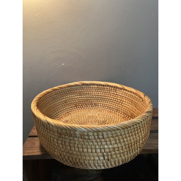 Khay mây Guột hình Tròn dùng để đựng đồ ăn, Decor nhà cửa - ONGTRE - Ảnh 3