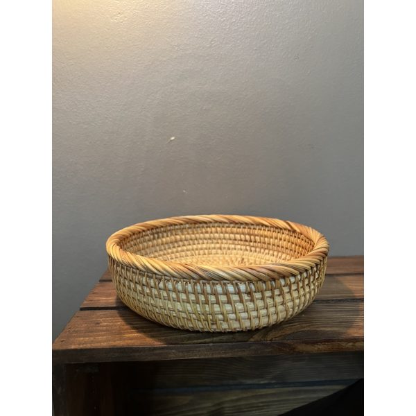 Khay mây Guột hình Tròn dùng để đựng đồ ăn, Decor nhà cửa - ONGTRE - Ảnh 4