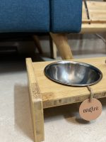 Khay tre đựng thức ăn cho thú cưng size nhỏ 01 - Ảnh 2