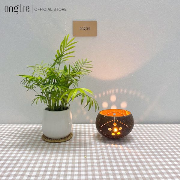 Chén Để Nến, Đựng Nến ONGTRE Bằng Gáo Dừa Trang Trí Không Gian( Không Kèm Nến) - Ảnh 4