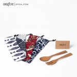Combo Muỗng Nĩa Gỗ Sồi Kèm Túi Vải - ONGTRE