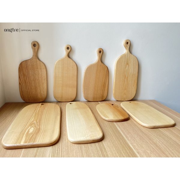 Khay gỗ tần bì đa năng có tay cầm dùng đựng đồ ăn, decor chụp ảnh - ONGTRE - Ảnh 2