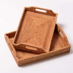 Khay mây đựng đồ ONGTRE đựng hoa quả, bánh kẹo, đồ khô phòng khách, nhà bếp - Ảnh 2