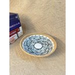 Đĩa sứ viền mây tre đan tay ONGTRE trang trí tiệc, decor, đựng đồ, mẫu độc đáo - OTS4 - Ảnh 3