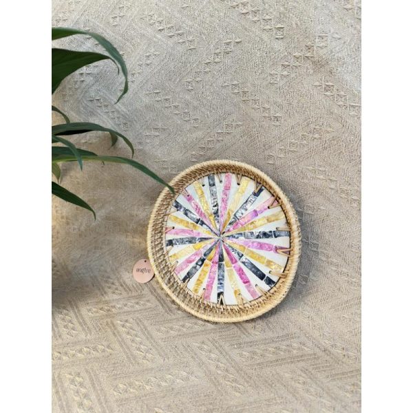 Khay mây khảm trai ONGTRE cao cấp đựng đồ đa năng - OTK7 - Ảnh 5