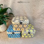 Hộp quà đan hoa thị ONGTRE dùng đựng quà, để đồ dùng, decor đa năng, cao cấp