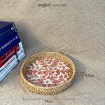 Khay mây khảm trai ONGTRE cao cấp đựng đồ đa năng - OTK8 - Ảnh 6