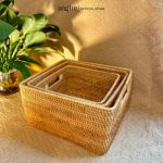 Giỏ mây guột ONGTRE đựng đồ dùng,quần áo, decor cho gia đình, Khách sạn, Resost - Ảnh 2