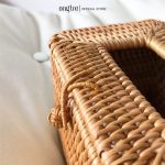 Hộp Đựng Giấy Bằng Mây Guột ONGTRE Phong Cách Vintage - Ảnh 4