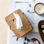 Hộp Đựng Giấy Bằng Mây Guột ONGTRE Phong Cách Vintage - Ảnh 5