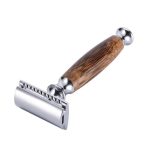 Dao cạo râu cán tay cầm cán gỗ cao cấp tự nhiên an toàn ONGTRE - tặng kèm lưỡi cạo - Ảnh 3