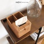 Hộp Đựng Giấy Bằng Mây Guột ONGTRE Phong Cách Vintage - Ảnh 7