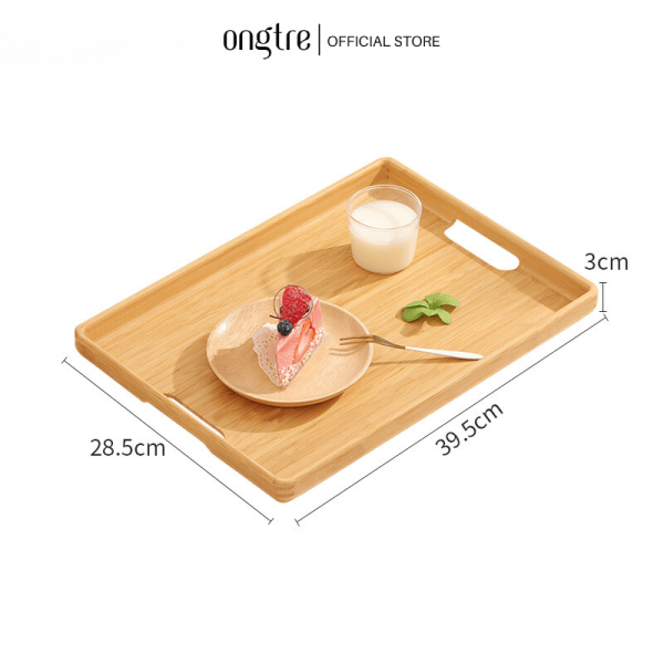 Khay Trà Bằng Tre Công Nghiệp Có Tay Cầm, Khay Tre Phục Vụ Nhà Hàng, Khách Sạn - Ảnh 7