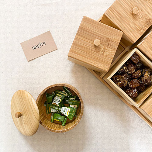 Khay mứt cao cấp tre