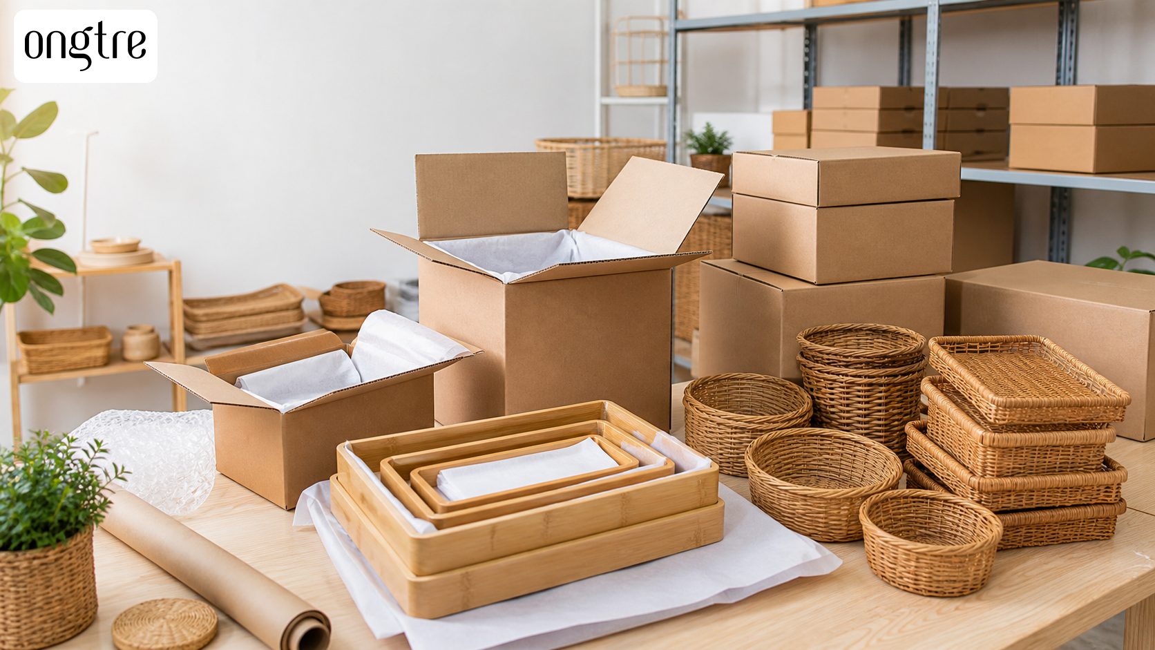 Chọn thùng carton và cách xếp hàng mây tre