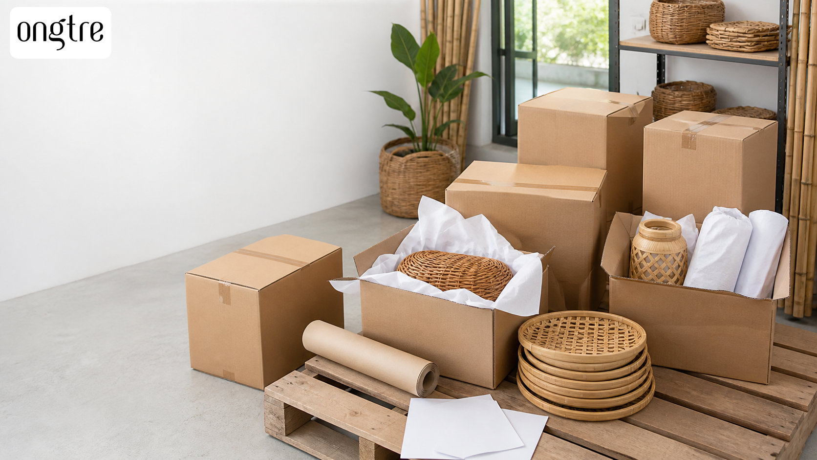 Đóng gói đồ tre xuất khẩu theo yêu cầu vận chuyển