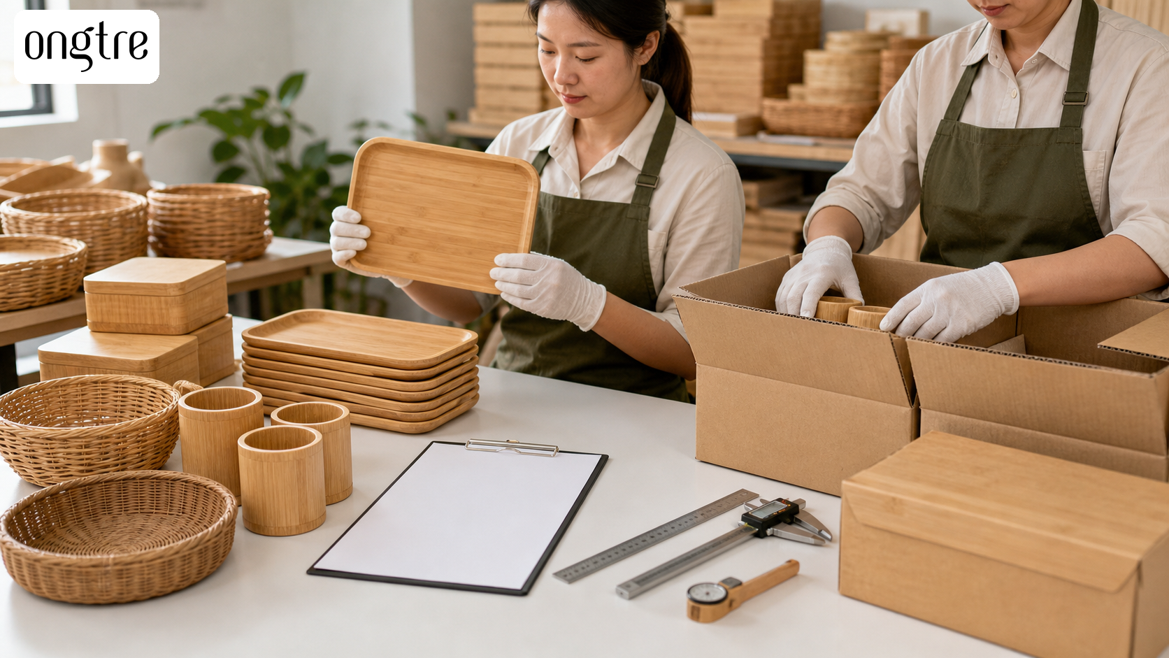 QC, đóng gói và thời gian giao hàng ảnh hưởng đến giá gia công sản phẩm tre