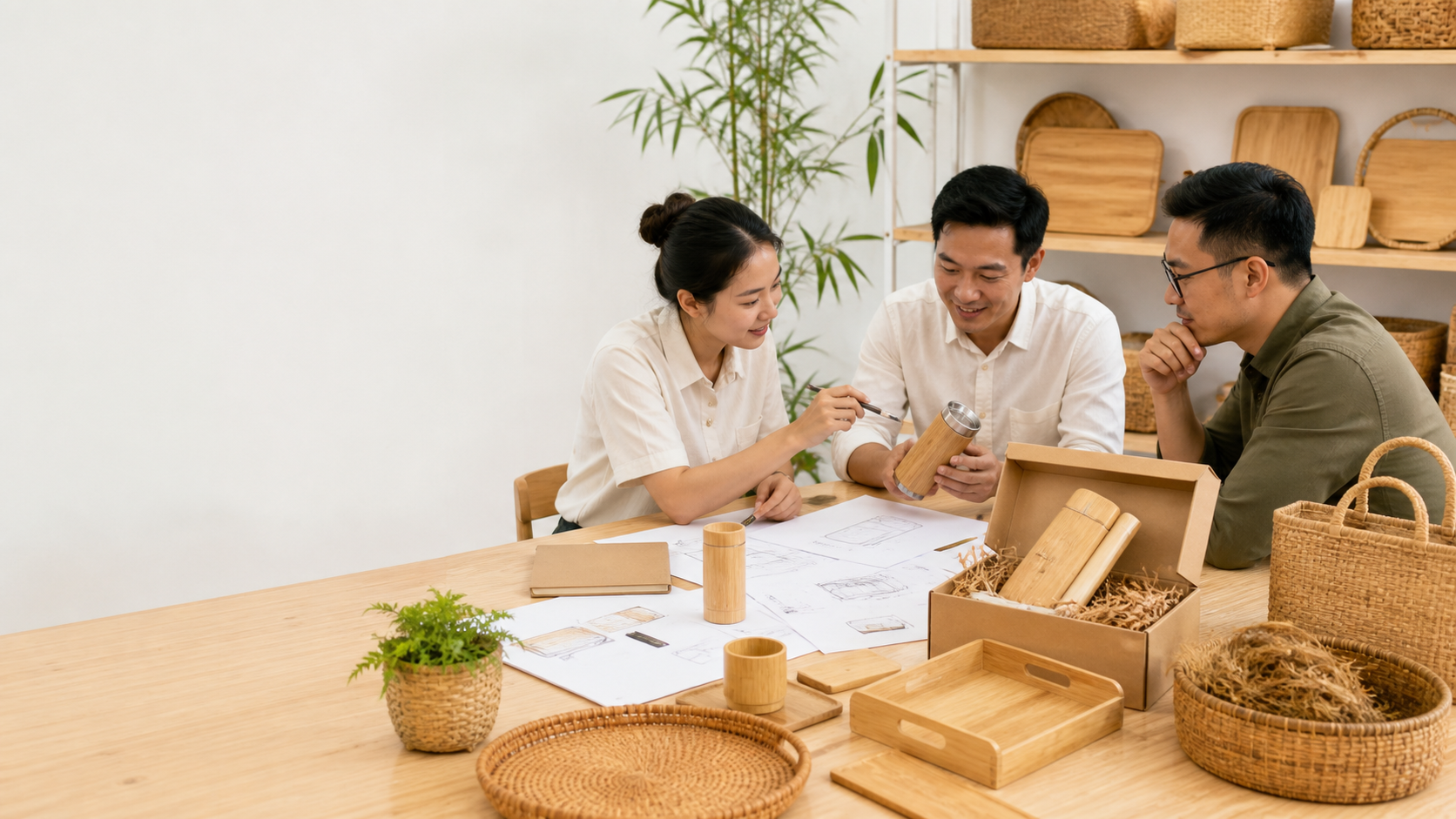 Quy trình gia công sản phẩm tre theo yêu cầu tại xưởng ONGTRE